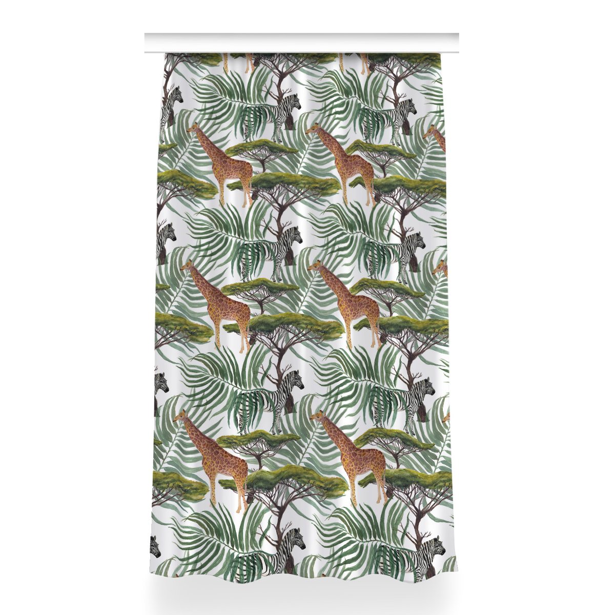 Zasłona przelotki Zwierzęta sawanna wzór 150x260, Fabricsy