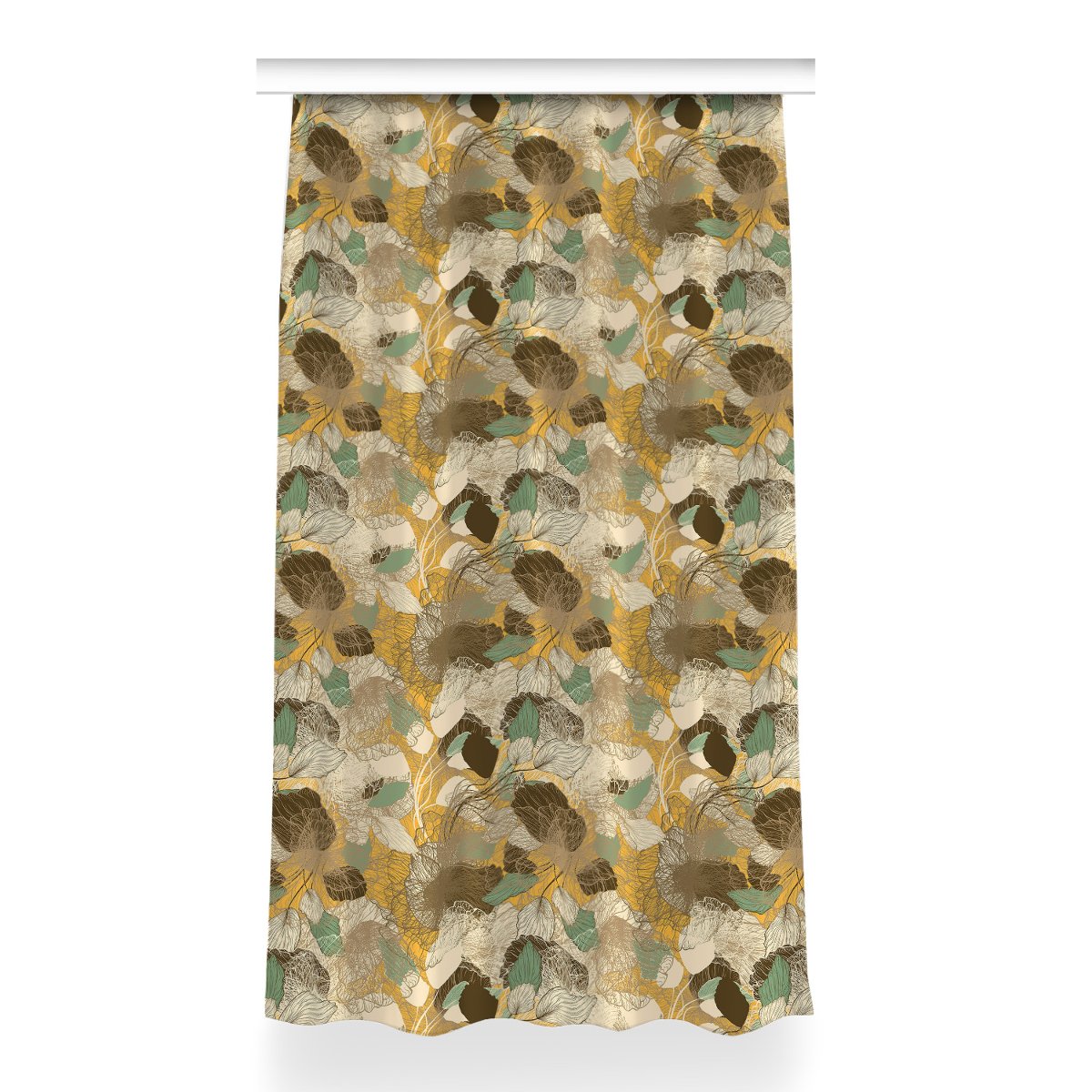 Zasłona gotowa wzór Retro sztuka do salonu 150x260, Fabricsy