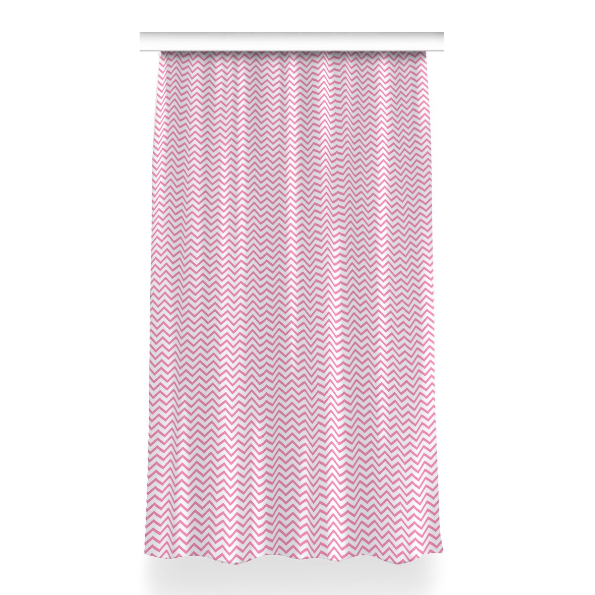 Zasłona klasyczna z grafiką Różowe zygzaki 150x260, Fabricsy