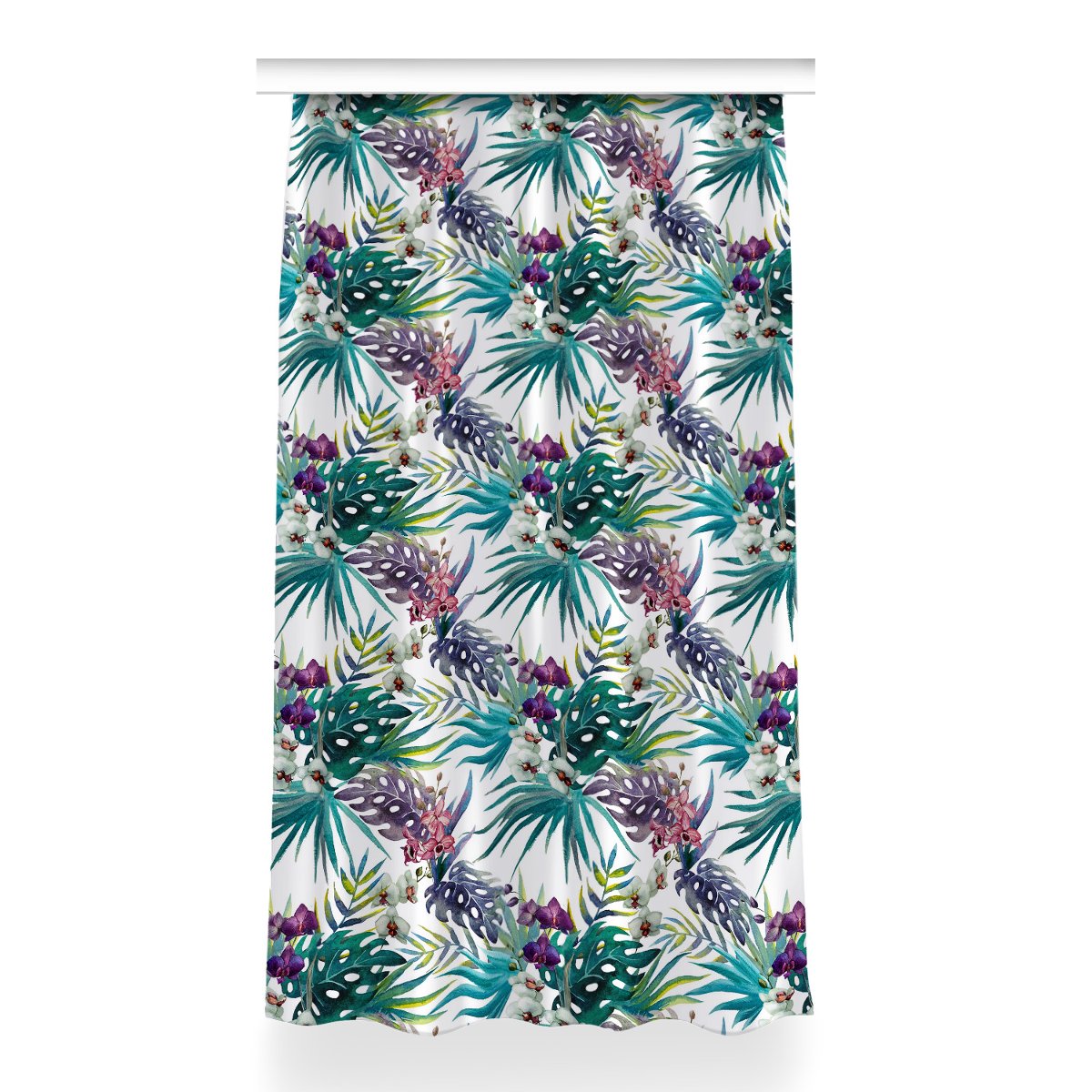 Zasłona gotowa Tropikalne liście do pokoju 150x260, Fabricsy