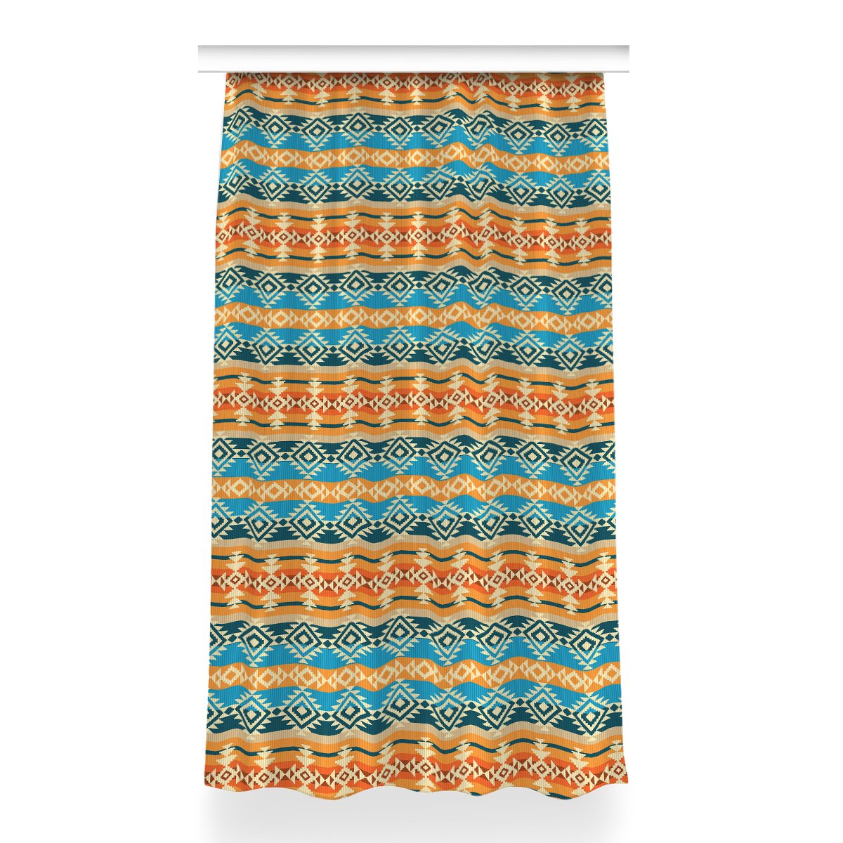 Zasłona z grafiką gotowa Wzór styl navajo 150x260, Fabricsy