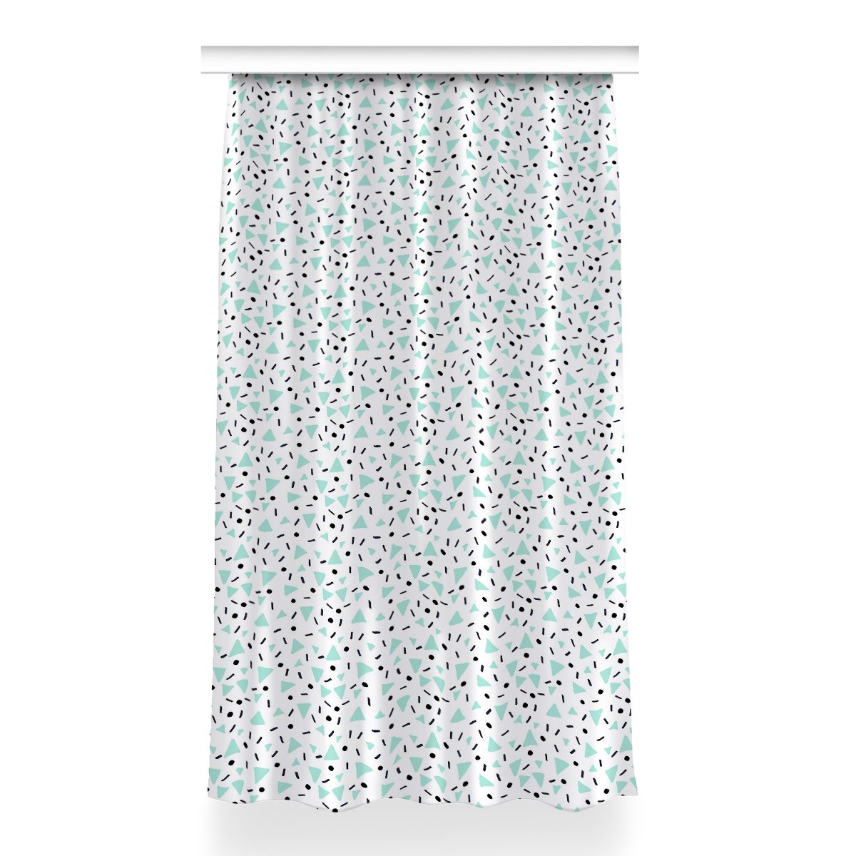 Zasłona z grafiką kolory Wzór retro wzór 150x260, Fabricsy