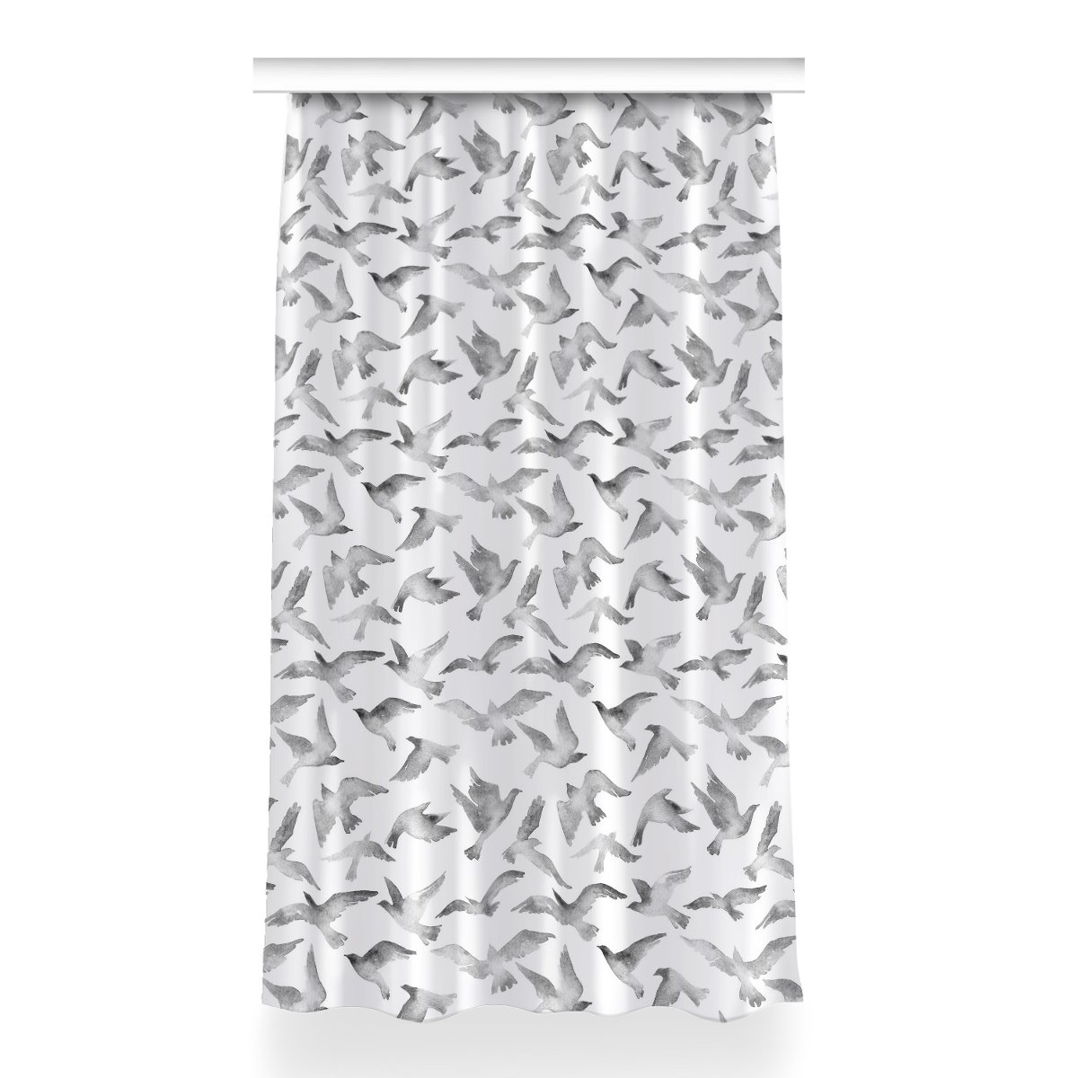 Zasłona klasyczna z grafiką Lecący ptak 150x260 cm, Fabricsy