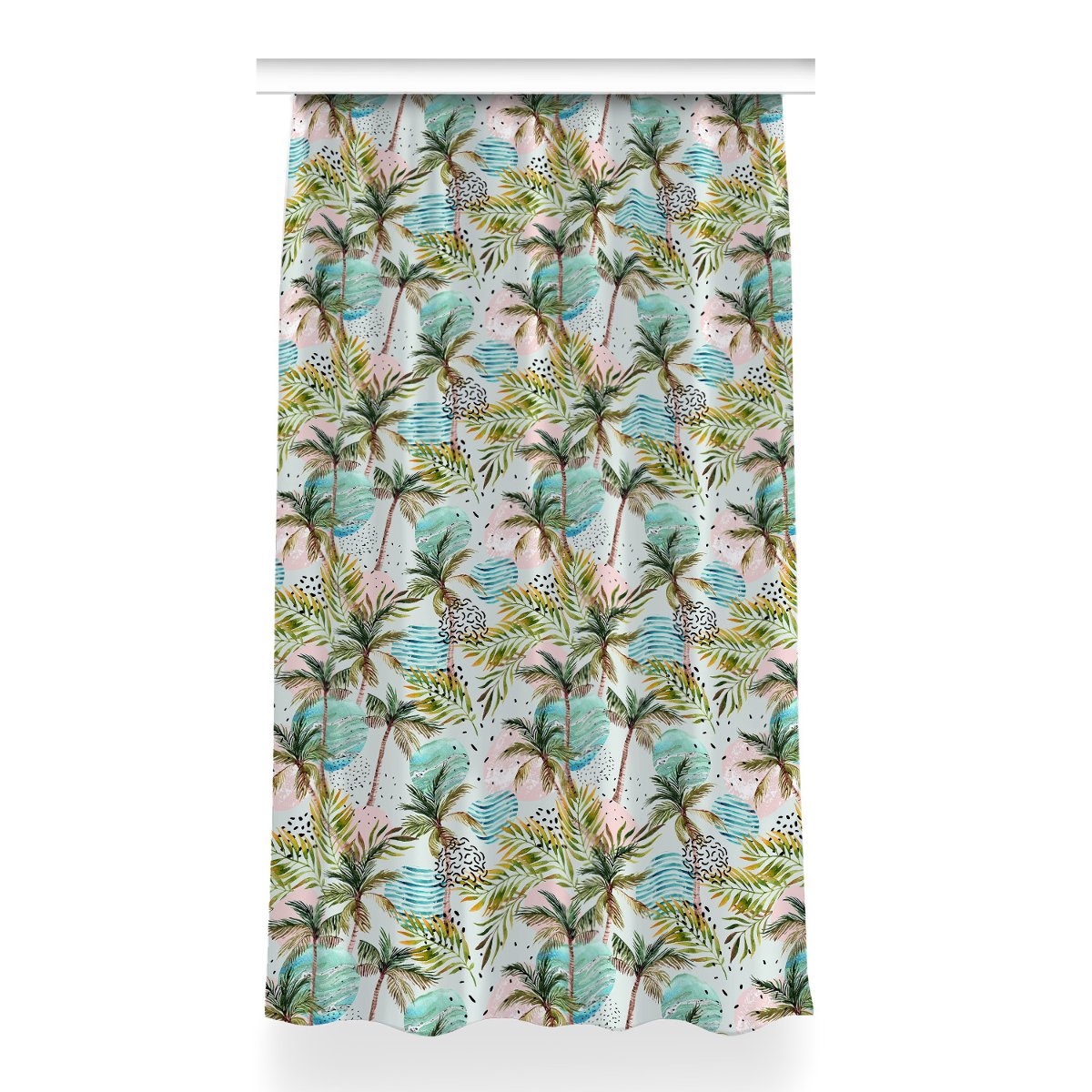 Zasłona z nadrukiem gotowa Hawaje palmy 150x260 cm, Fabricsy