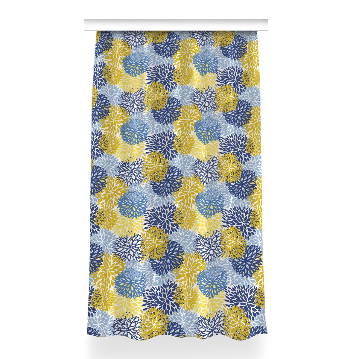 Zasłona przelotki Kwiaty chryzantemy wzór 150x260, Fabricsy