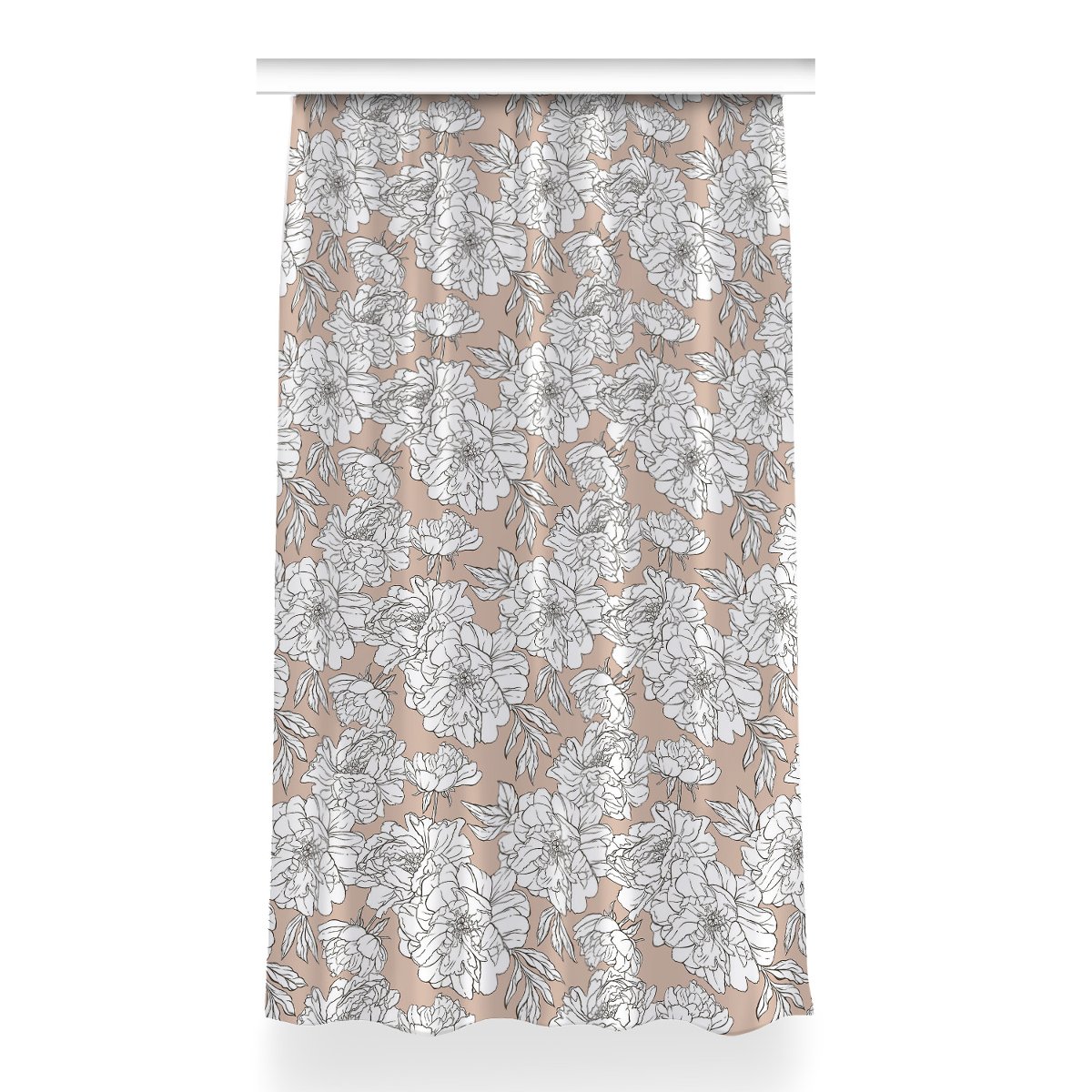 Zasłona do pokoju Artystyczne kwiaty wzór 150x260, Fabricsy