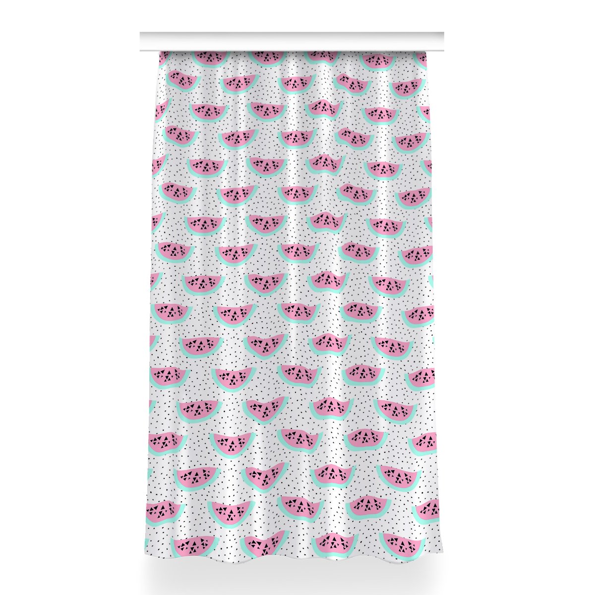 Zasłona przelotki Arbuzy i kropki wzór 150x260 cm, Fabricsy