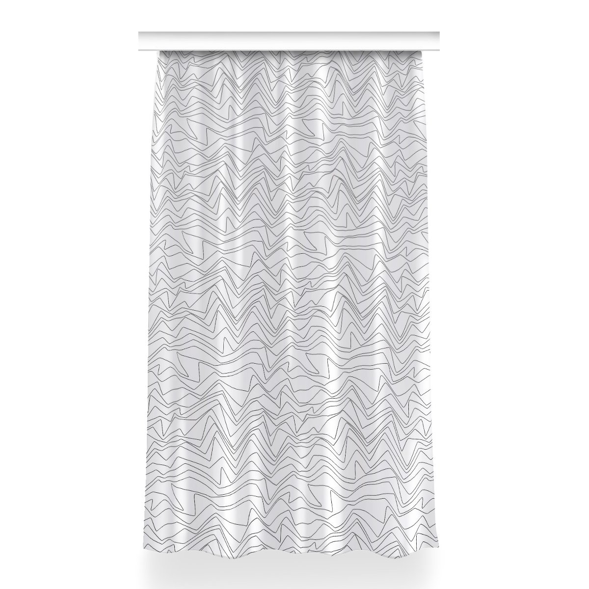 Zasłona dekor Nieregularne linie do salonu 150x260, Fabricsy