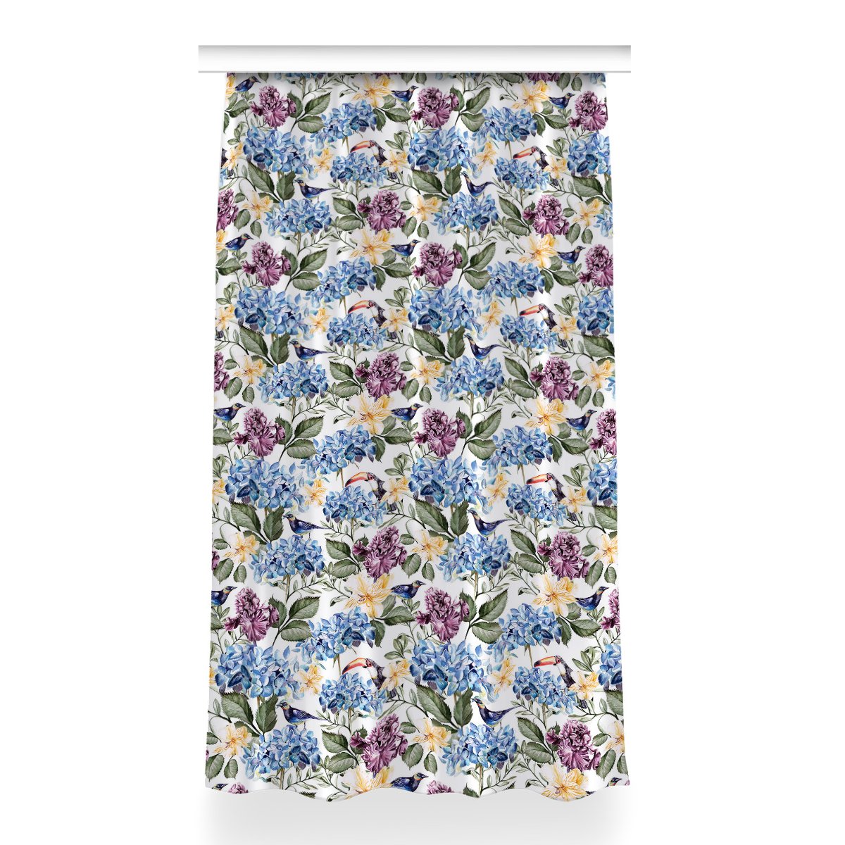 Zasłona przelotki wzór Kwiaty retro dekor 150x260, Fabricsy