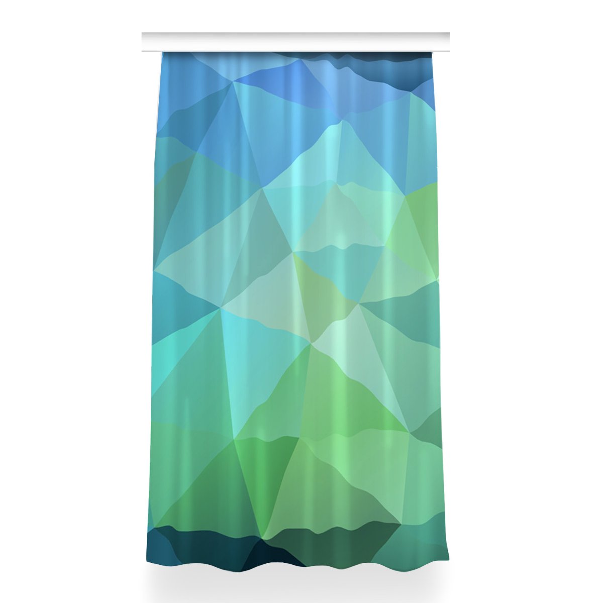 Zasłona na taśmę wzór 150x260 Abstrakcja niebieska, Fabricsy