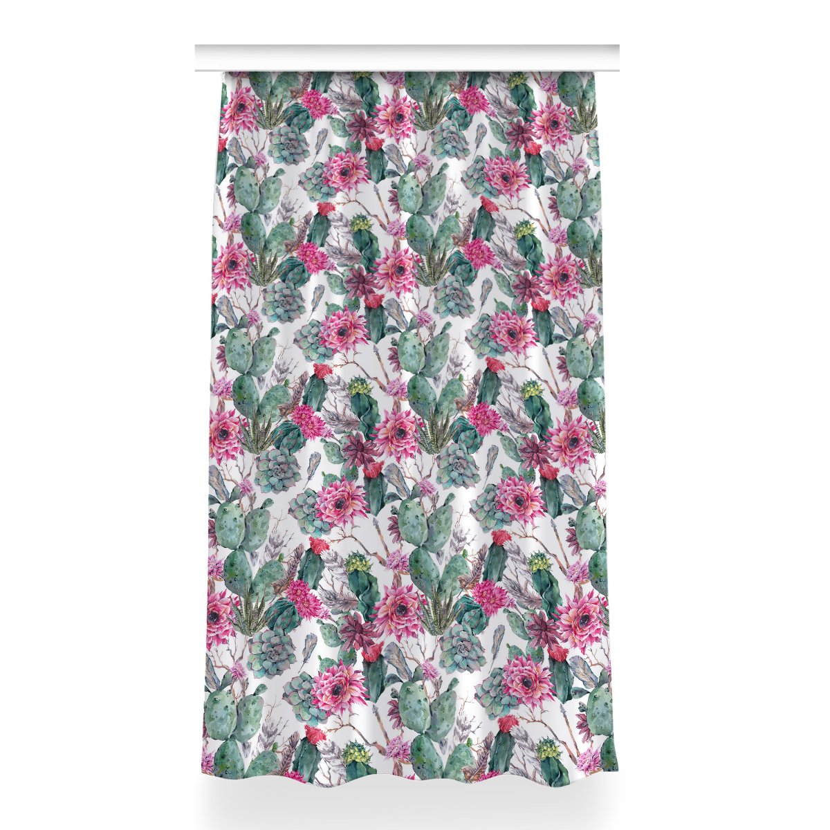 Zasłona gotowa do sypialni wzór 150x260 Sukulenty, Fabricsy