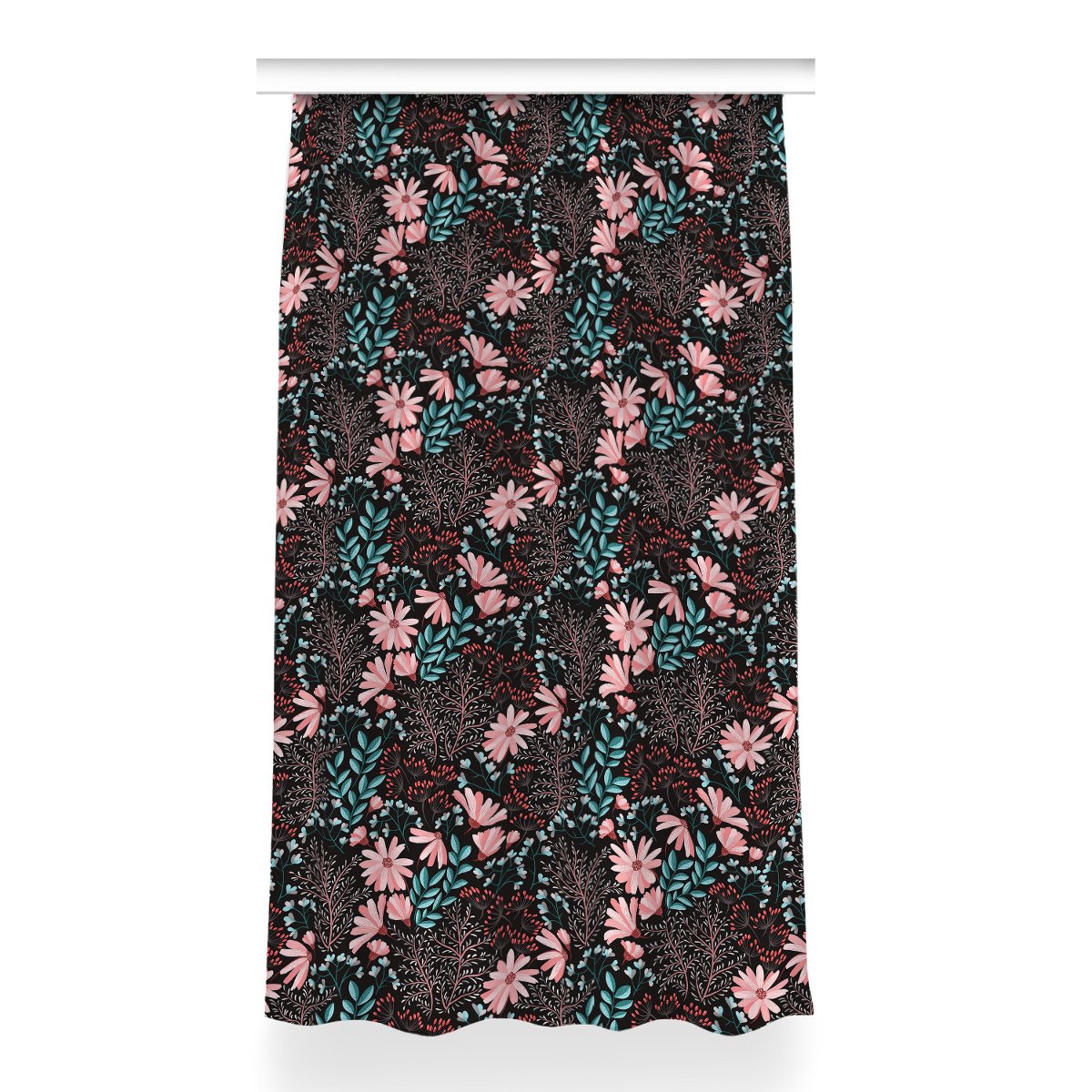 Zasłona klasyczna z grafiką 150x260 Kwiaty vintage, Fabricsy