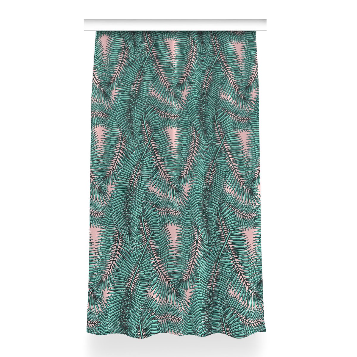 Zasłona z grafiką gotowa 150x260 Egzotyczny liść, Fabricsy
