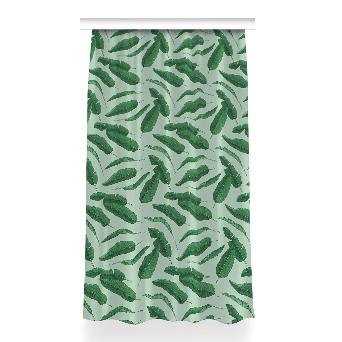 Zasłona z grafiką kolory 150x260 Liście Bananowca, Fabricsy