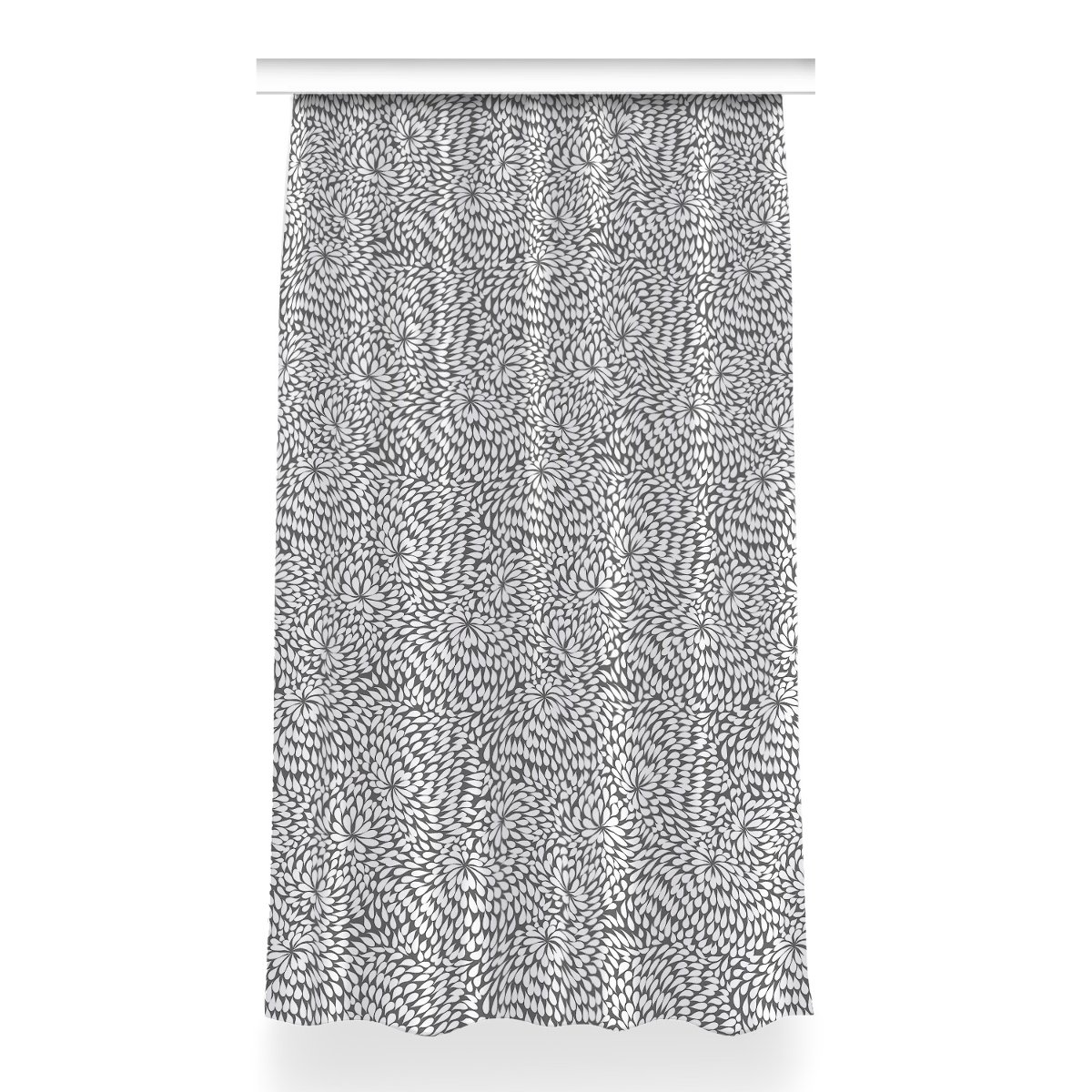 Zasłona z grafiką kolory wzór 150x260 Czarny kwiat, Fabricsy