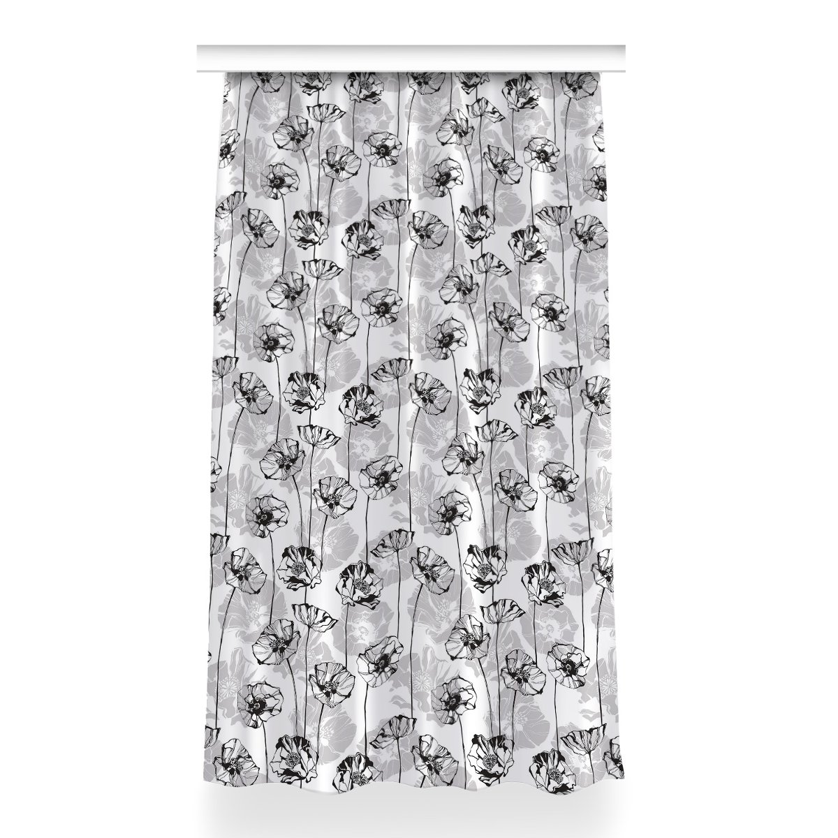 Zasłona z nadrukiem gotowa 150x260 Kwiaty Glamour, Fabricsy