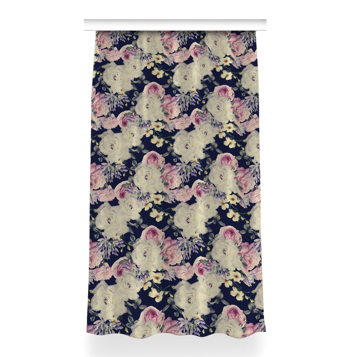 Zasłona z grafiką kolory 150x260 Barokowe kwiaty, Fabricsy