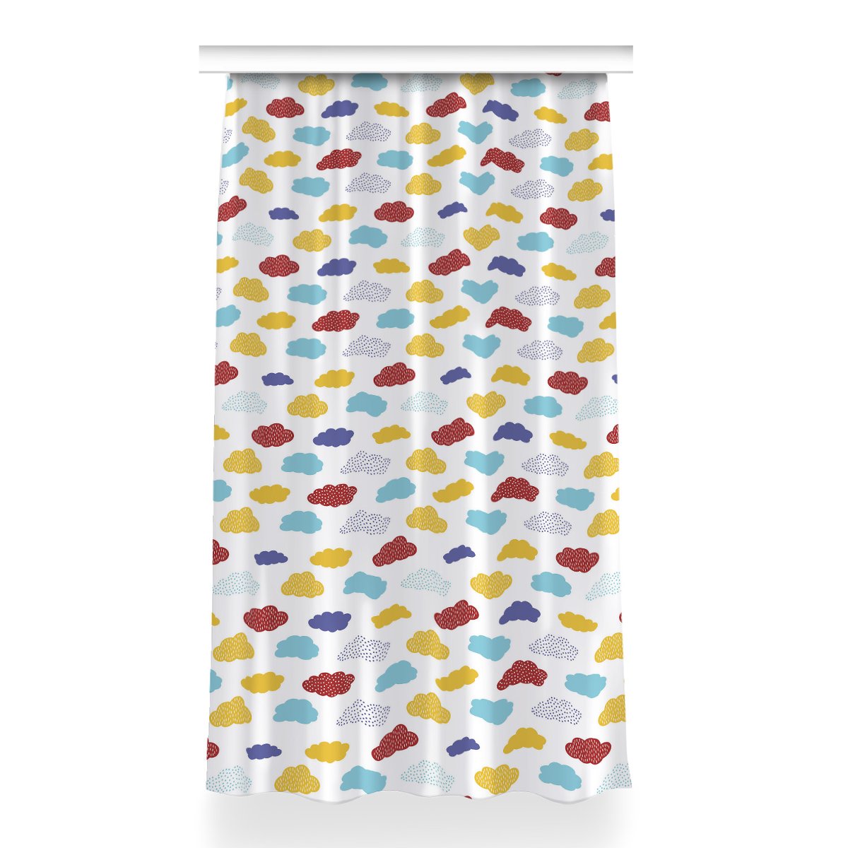 Zasłona z grafiką gotowa 150x260 Kolorowe chmury, Fabricsy