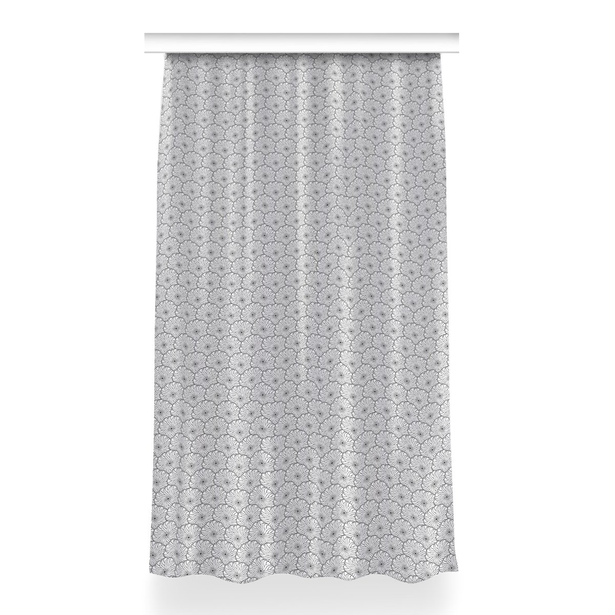 Zasłona na taśmę do salonu 150x260 Rysowane kwiat, Fabricsy