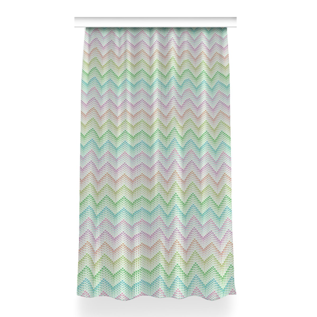 Zasłona z grafiką gotowa 150x260 Kropki w jodełkę, Fabricsy