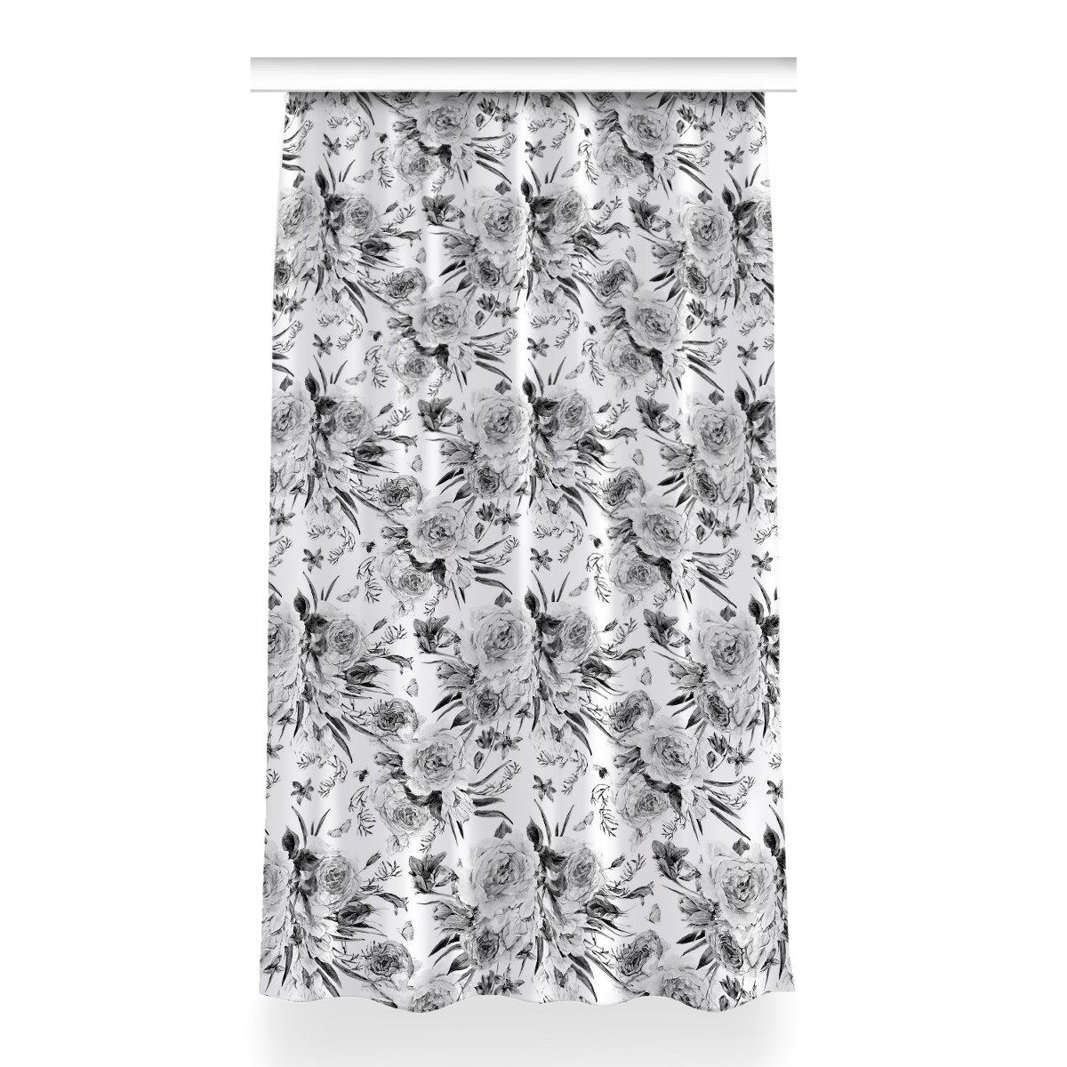 Zasłona z nadrukiem gotowa 150x260 Bukiet kwiatów, Fabricsy