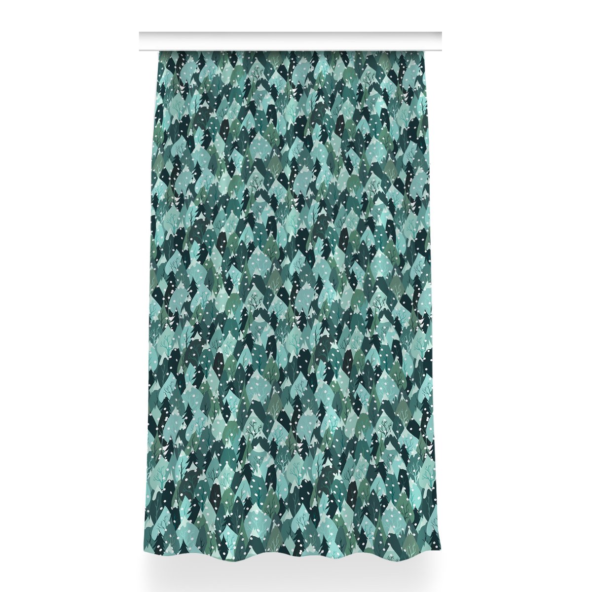 Zasłona z grafiką kolory wzór 150x260 Mroźne góry, Fabricsy