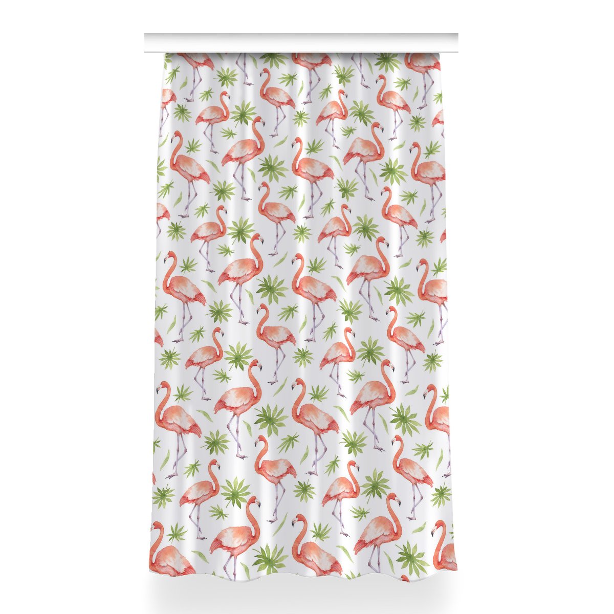 Zasłona na taśmę do salonu wzór 150x260 Flamingi, Fabricsy