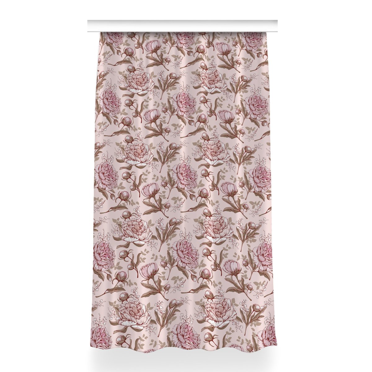 Zasłona gotowa do sypialni 150x260 Różowe piwonie, Fabricsy