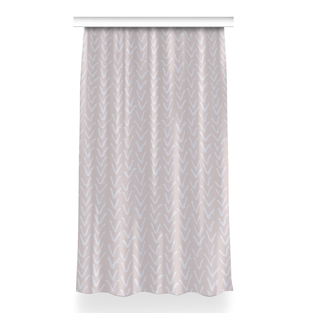 Zasłona z nadrukiem gotowa 150x260 V jasnoróżowy, Fabricsy