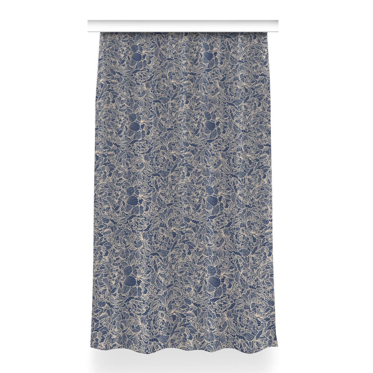 Zasłona gotowa do pokoju 150x260 Niebieski kwiat, Fabricsy