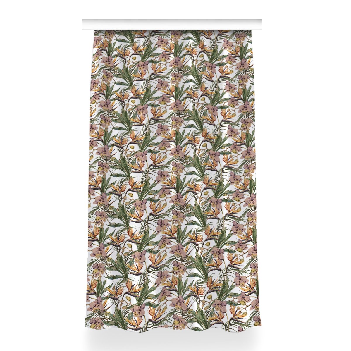 Zasłona z grafiką kolory 150x260 Botaniczne liście, Fabricsy
