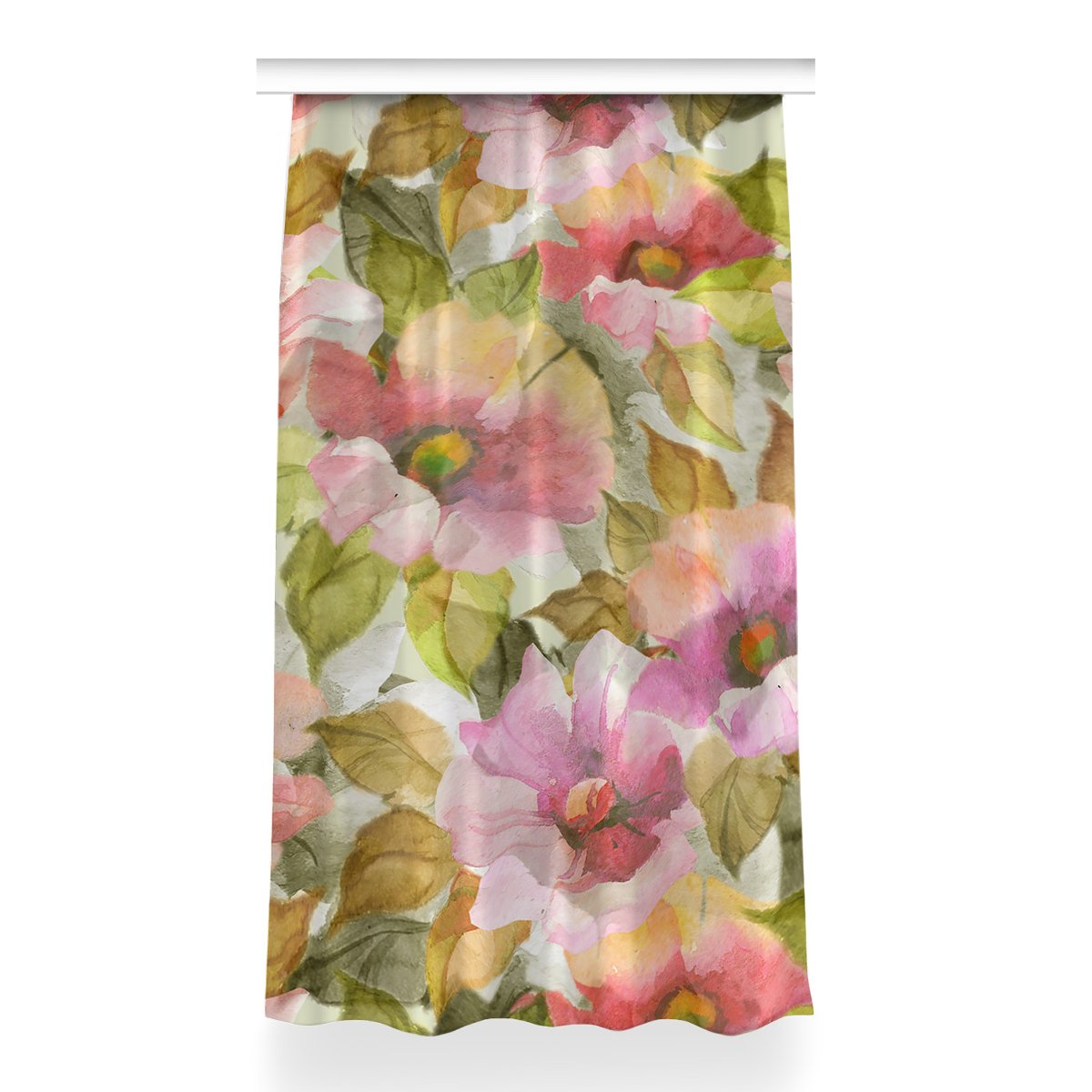 Zasłona na taśmę do pokoju 150x260 Malowane kwiaty, Fabricsy