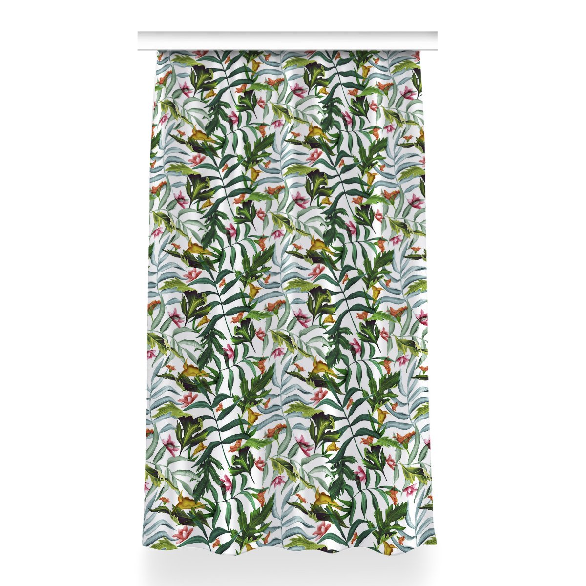 Zasłona gotowa dekor wzór 150x260 Tropikalna flora, Fabricsy