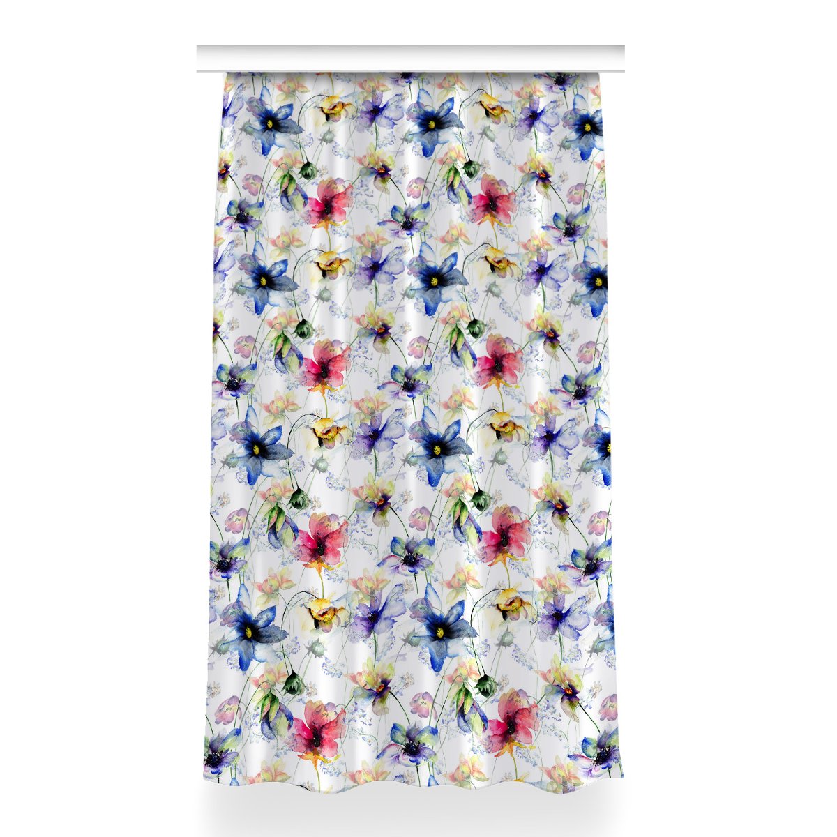 Zasłona na taśmę do pokoju 150x260 cm Polne kwiaty, Fabricsy