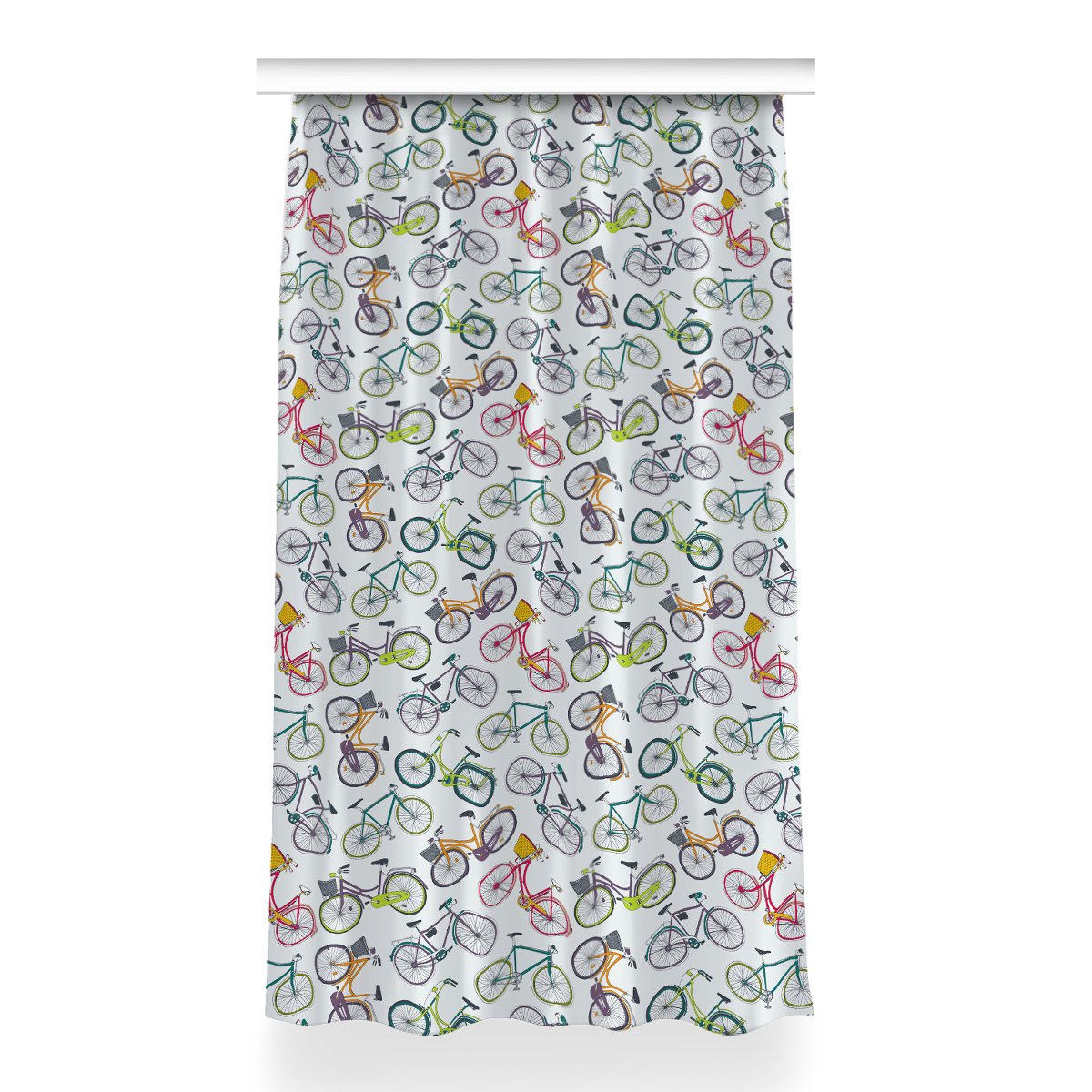 Zasłona z grafiką gotowa 150x260 Rowery miejskie, Fabricsy