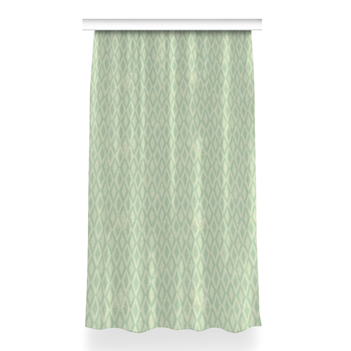 Zasłona klasyczna z grafiką 150x260 Zielone romby, Fabricsy