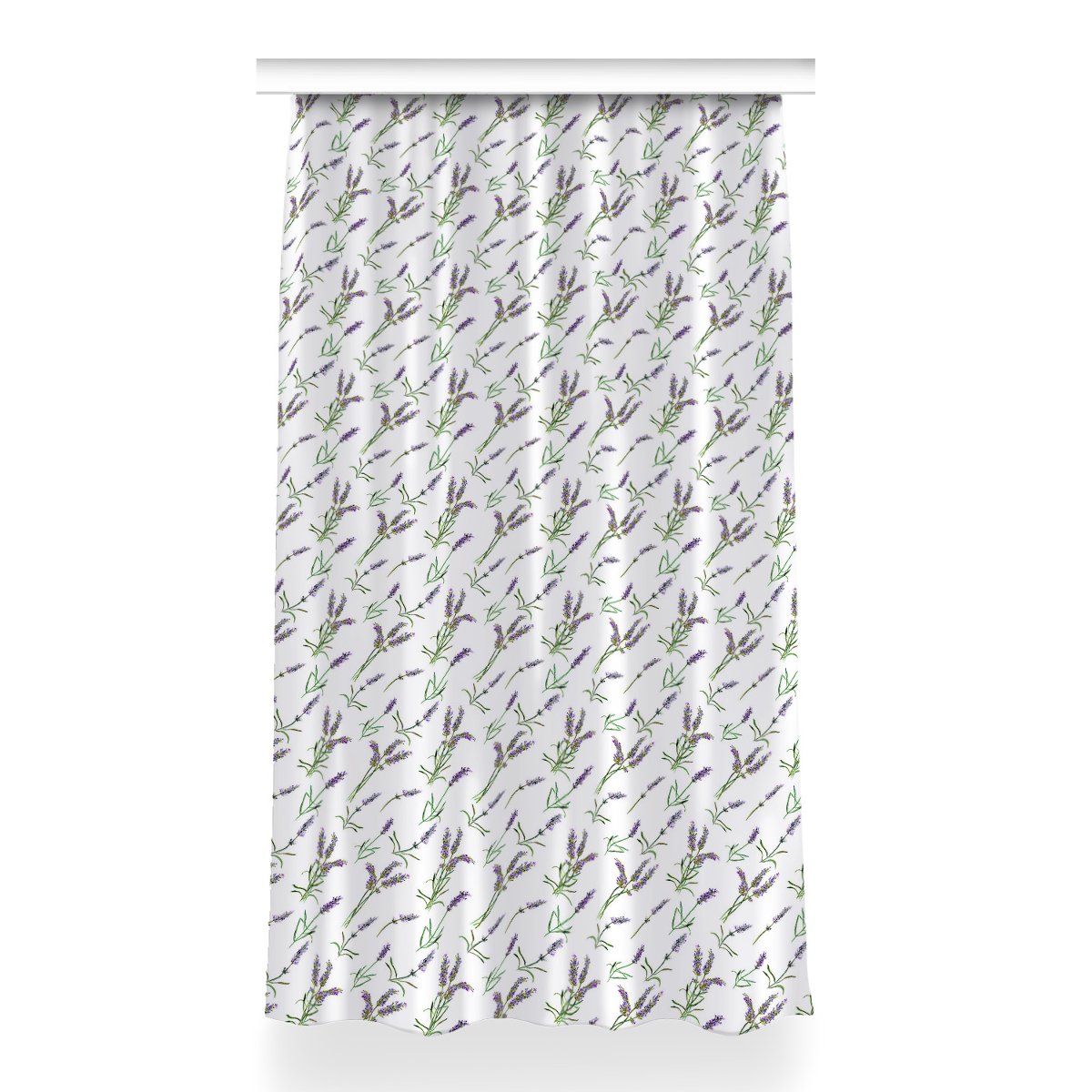 Zasłona gotowa dekor wzór 150x260 Kwiaty lawendy, Fabricsy