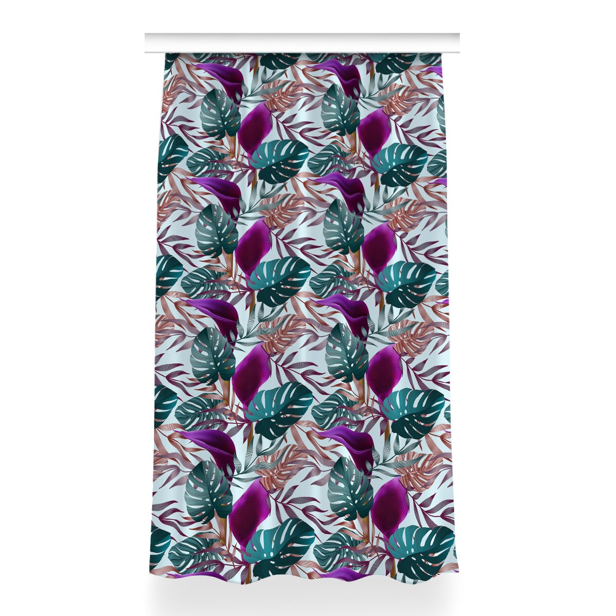 Zasłona do sypialni wzór 150x260 Tropikalne liście, Fabricsy