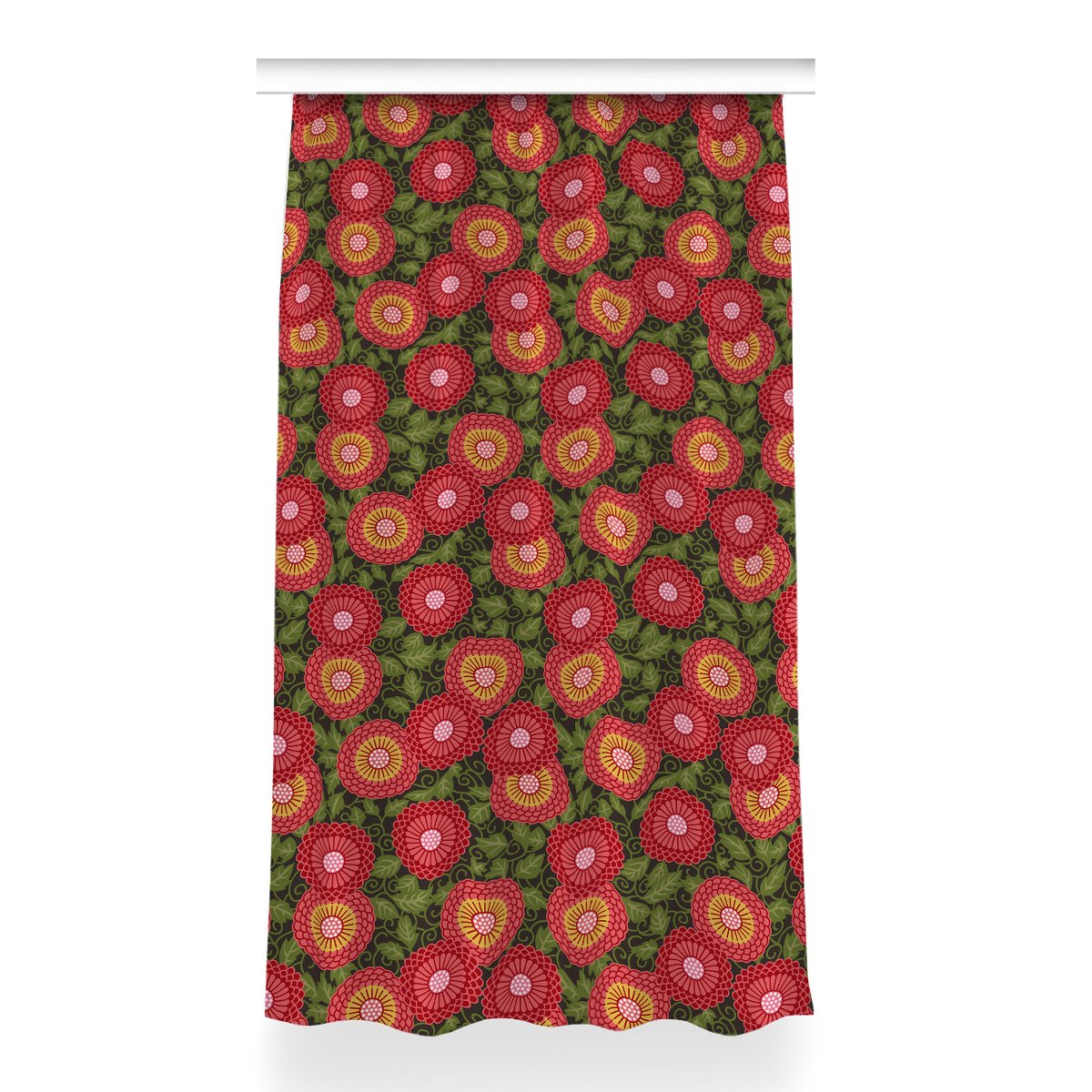 Zasłona na taśmę dekor 150x260 Geometryczne kwiaty, Fabricsy