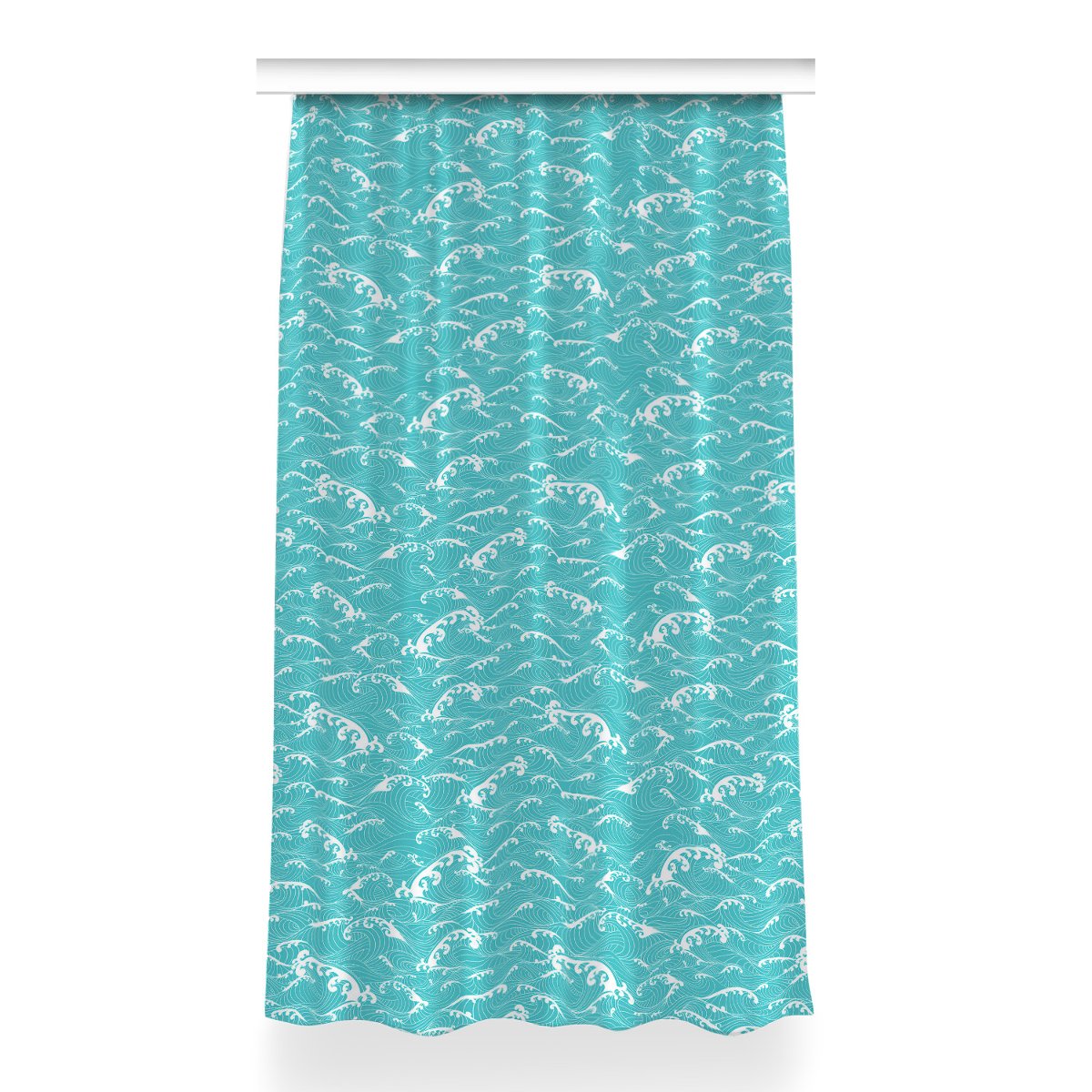 Zasłona klasyczna z grafiką do pokoju 150x260 Fale, Fabricsy