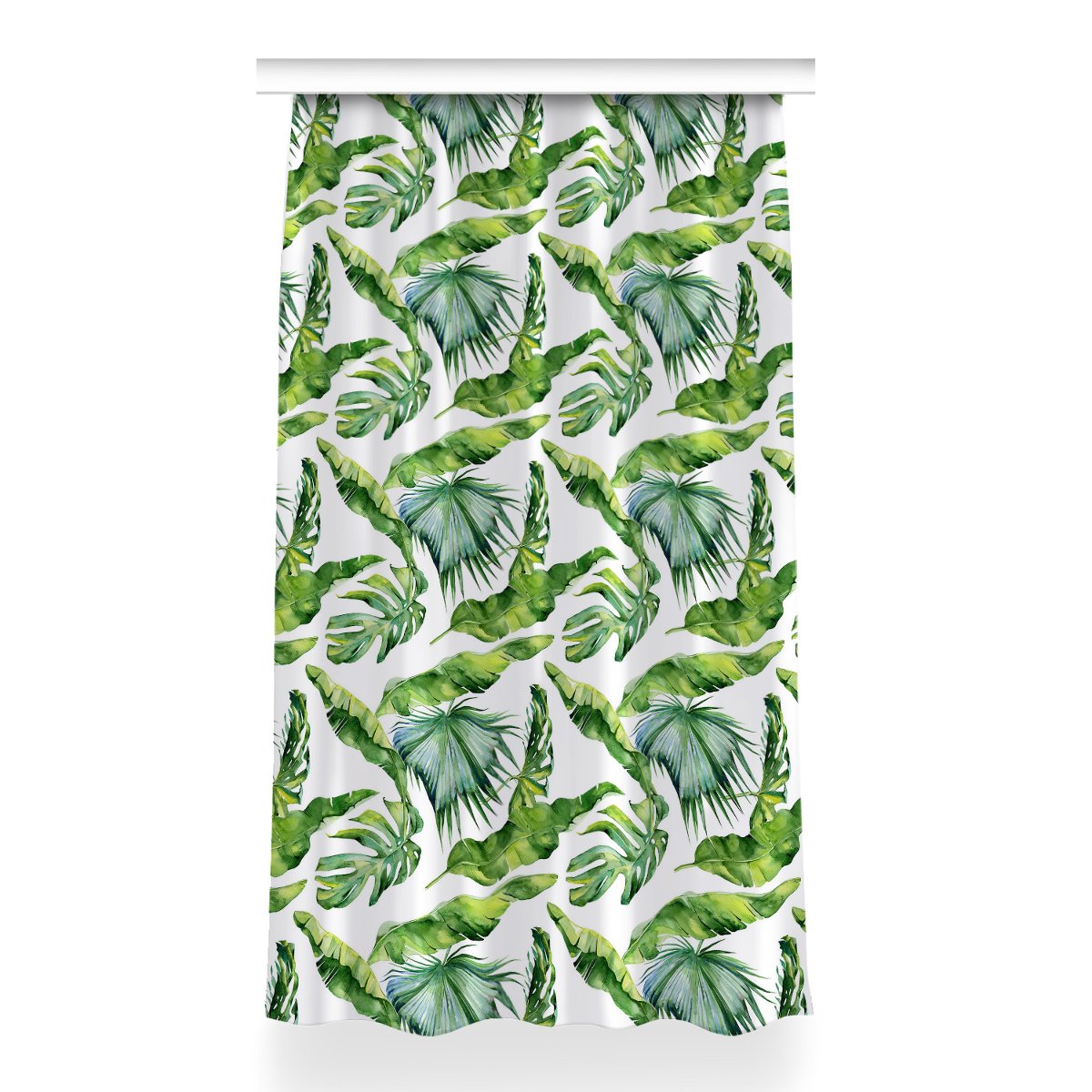 Zasłona klasyczna z grafiką 150x260 Liście Dżungla, Fabricsy