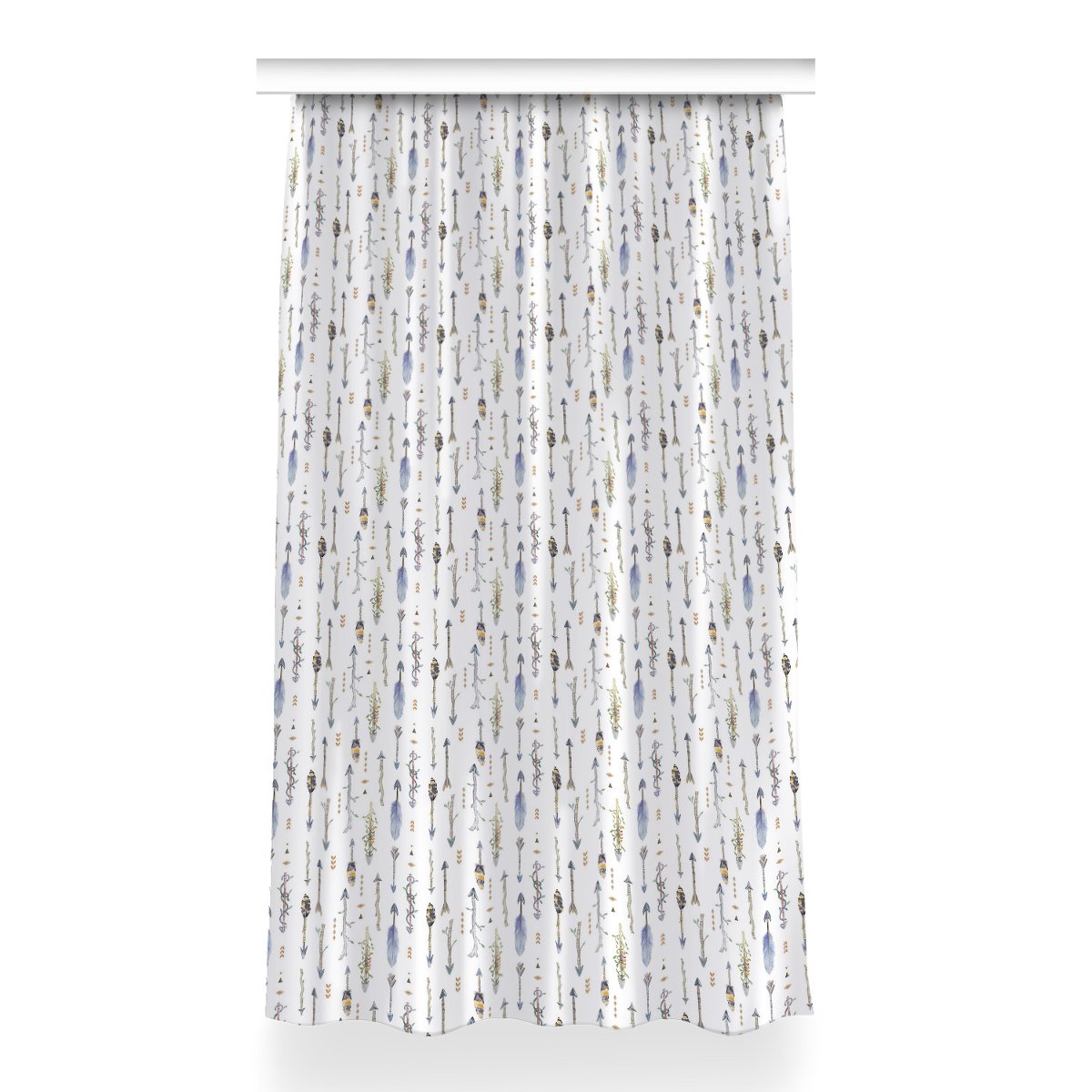 Zasłona na taśmę dekor wzór 150x260 Boho strzały, Fabricsy