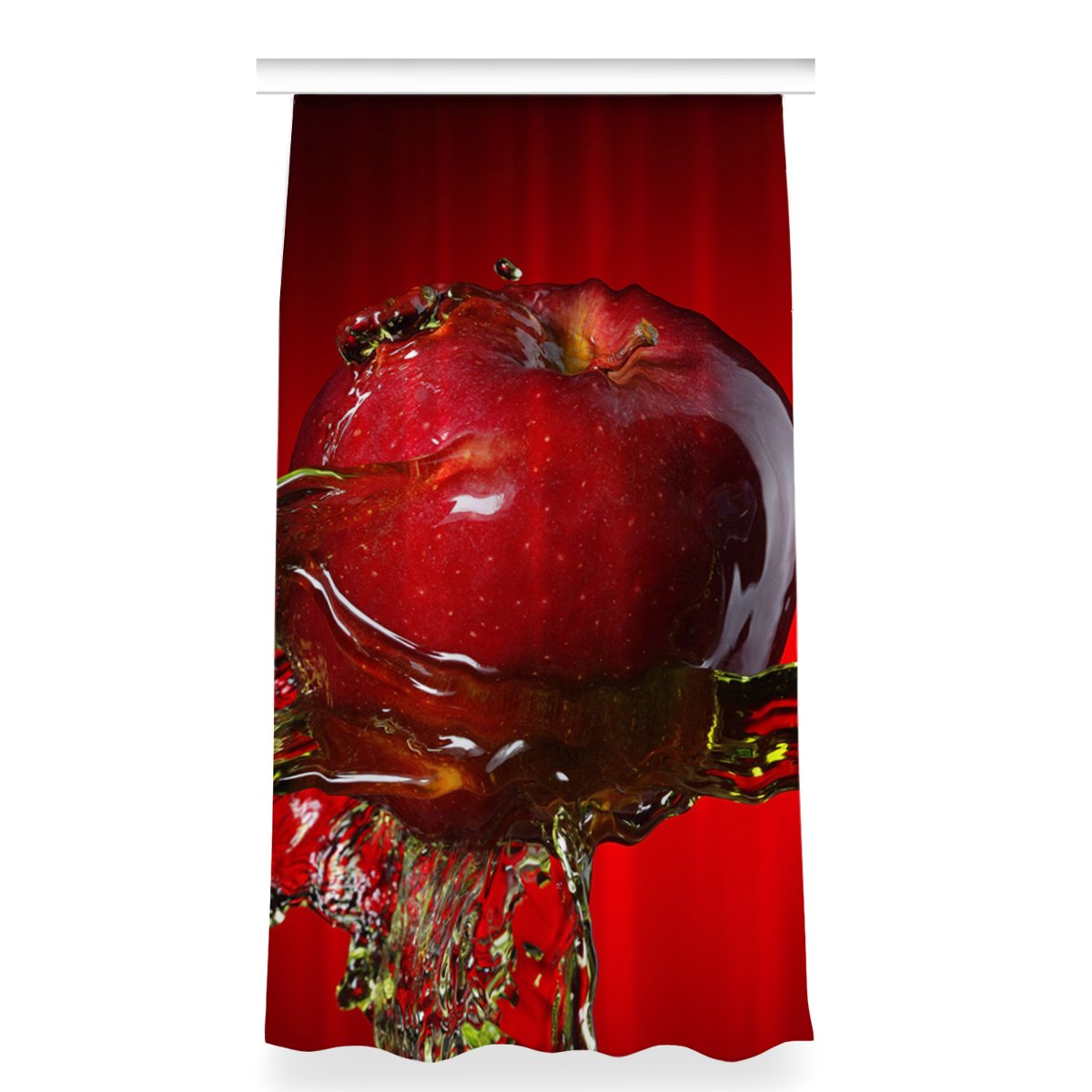 Zasłona z grafiką gotowa 150x280 Czerwone jabłko, Fabricsy
