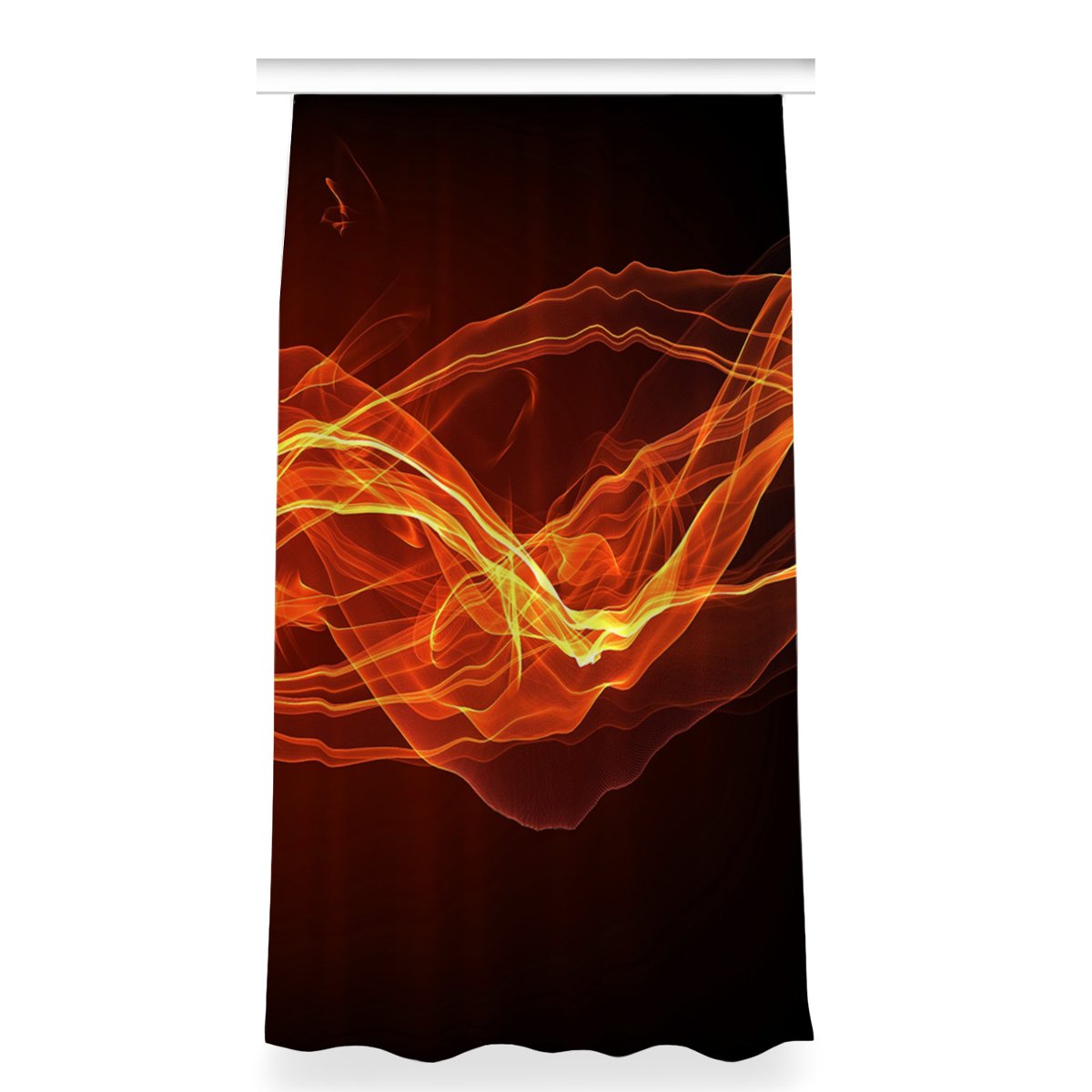 Zasłona z grafiką kolory 150x280 Czerwony płomień, Fabricsy