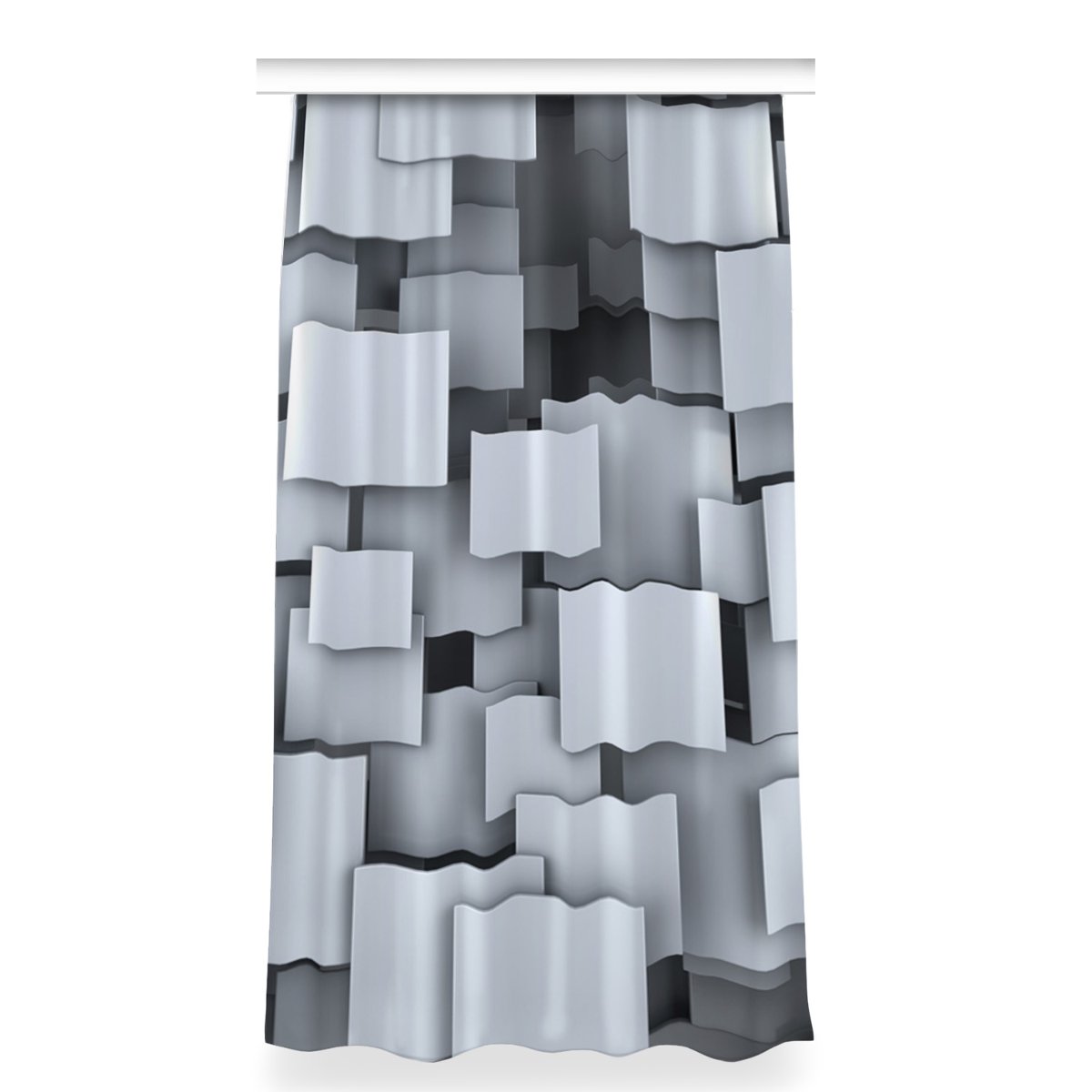 Zasłona gotowa do pokoju wzór 150x280 Klocki szare, Fabricsy