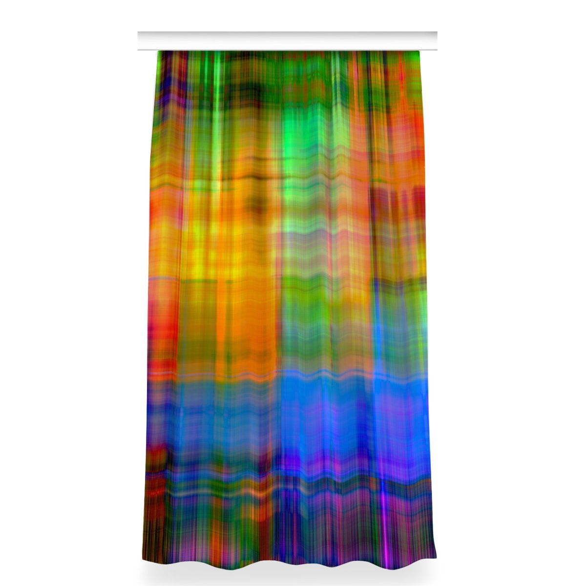 Zasłona na taśmę do pokoju 150x280 Kolorowa krata, Fabricsy