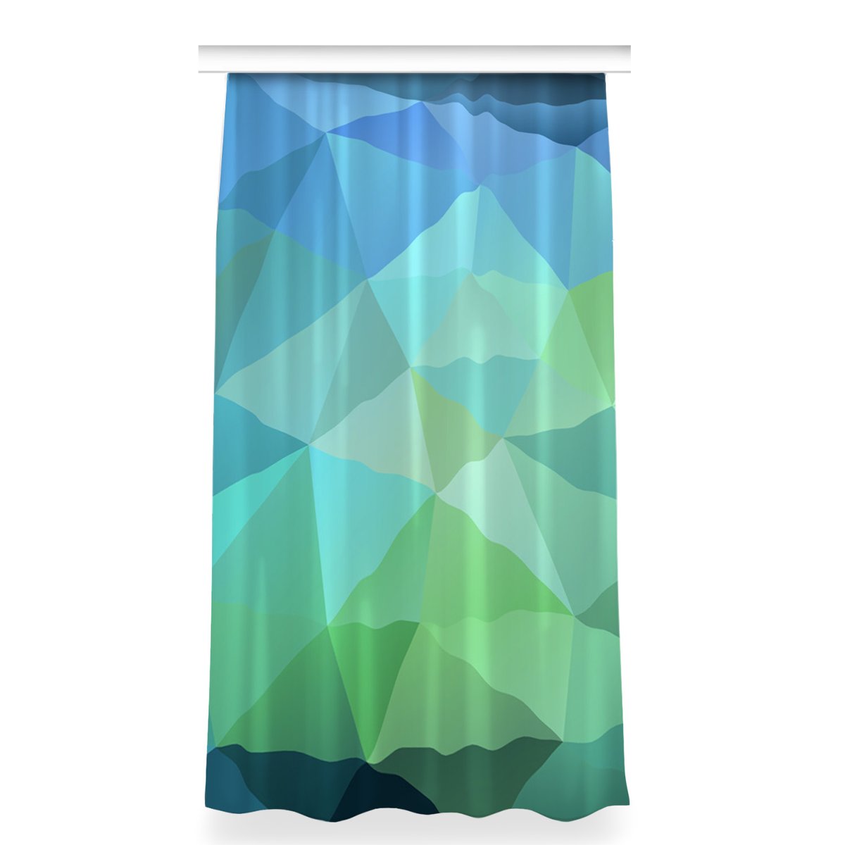 Zasłona na taśmę wzór 150x280 Abstrakcja niebieska, Fabricsy