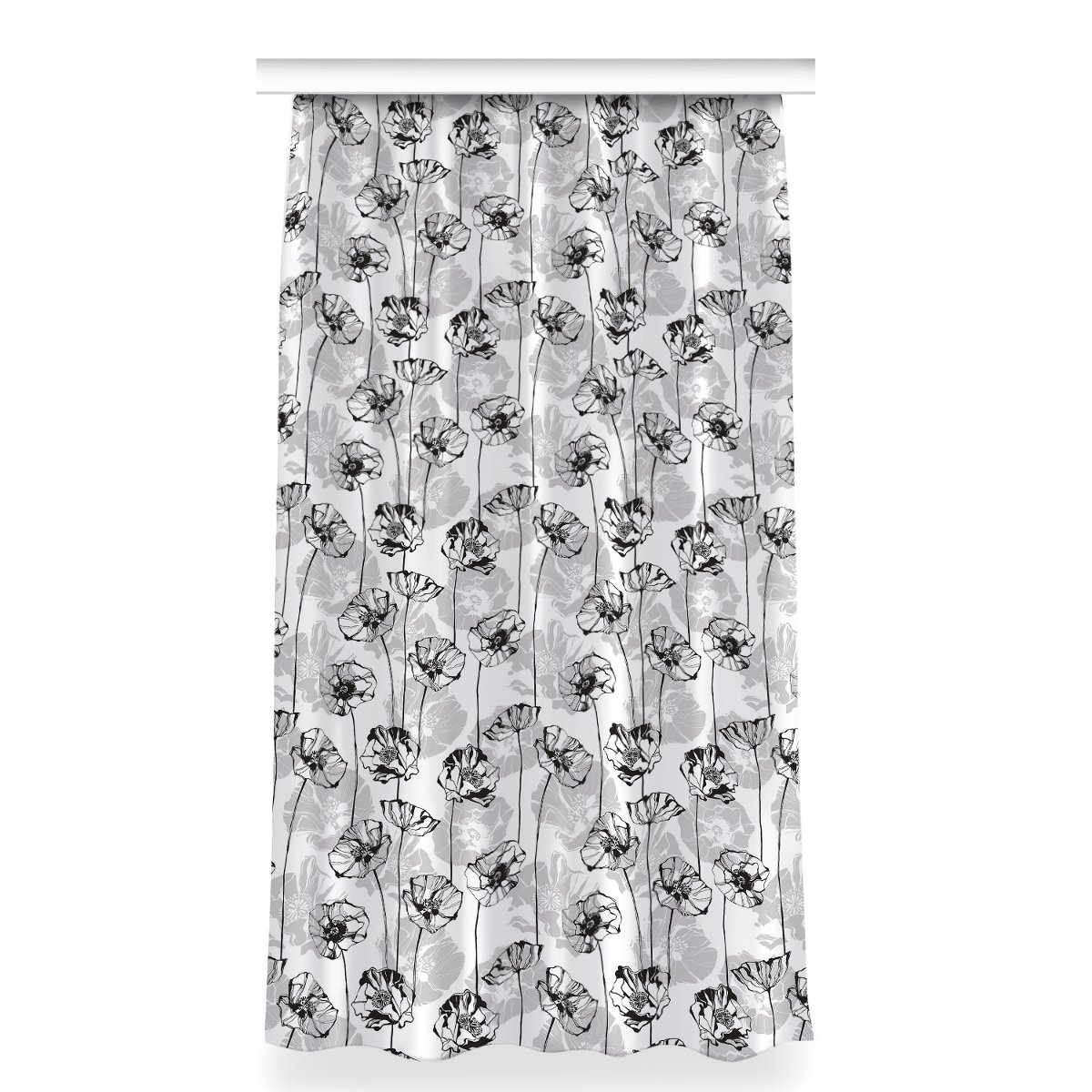 Zasłona z nadrukiem gotowa 150x280 Kwiaty Glamour, Fabricsy