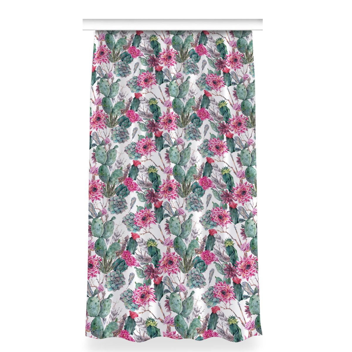 Zasłona gotowa do sypialni wzór 150x280 Sukulenty, Fabricsy