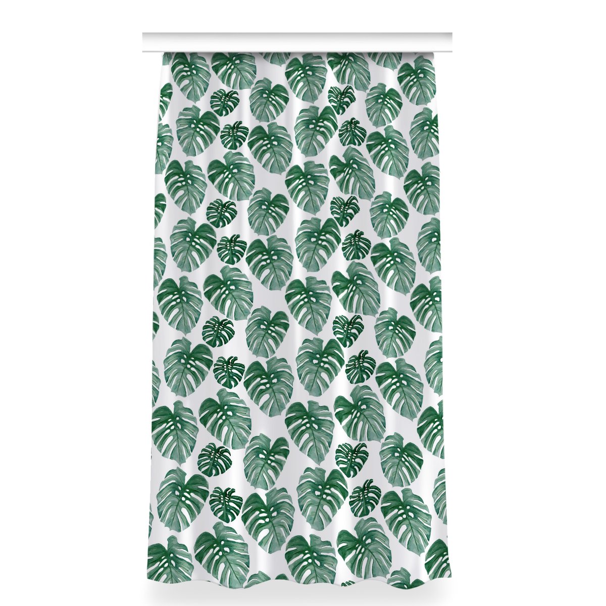 Zasłona z grafiką gotowa 150x280 Monstera liście, Fabricsy